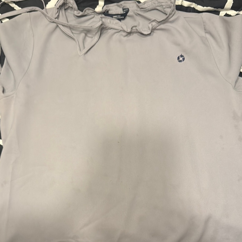 Chase Bank Gray Blouse